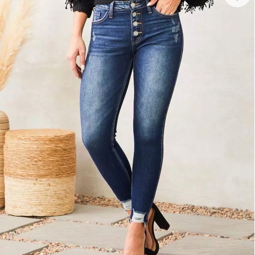 KanCan High Rise Dark Blue Jeans
